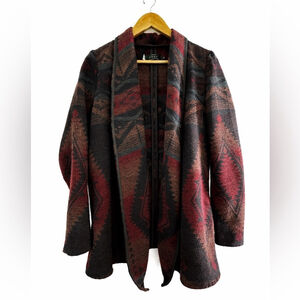 Boho Southwestern Open Front Cardigan Jacket ONLY S